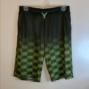 Kids Athletic Geometric Pattern Shorts